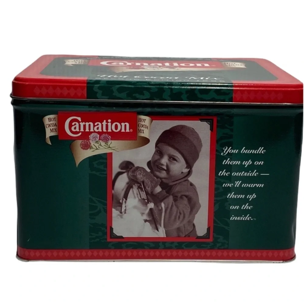 Vintage Tin Carnation Hot Cocoa Tin Vintage Decor